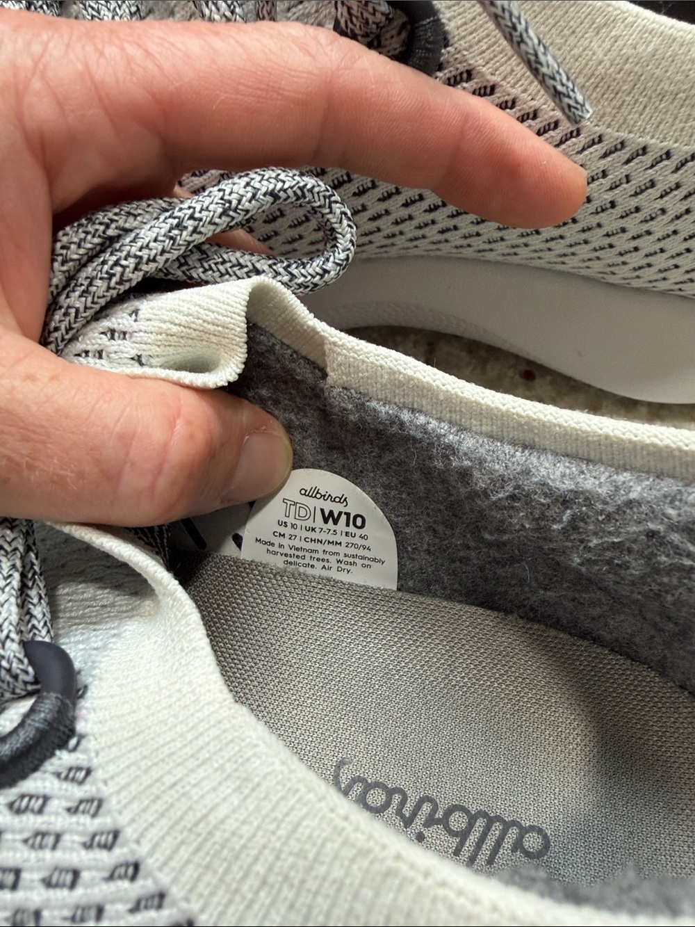 Allbirds Tree Dasher 2 Women's Comfort Running Sneakers Shoes Blizzard Size 10 - Picture 5 of 7